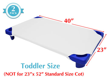 American Baby Company 2-Pack Cotton-Polyester Blend Toddler Daycare/Pre-School Cot Sheet, White, 23' X 40', For Boys And Girls