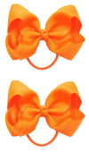 ZOONAI 4 Inch Baby Girl Toddlers Hair Bows Elastic Hair Tie Accessories Bow Ponytail Holder Rubber Hair Bands for Girls Kids Tee