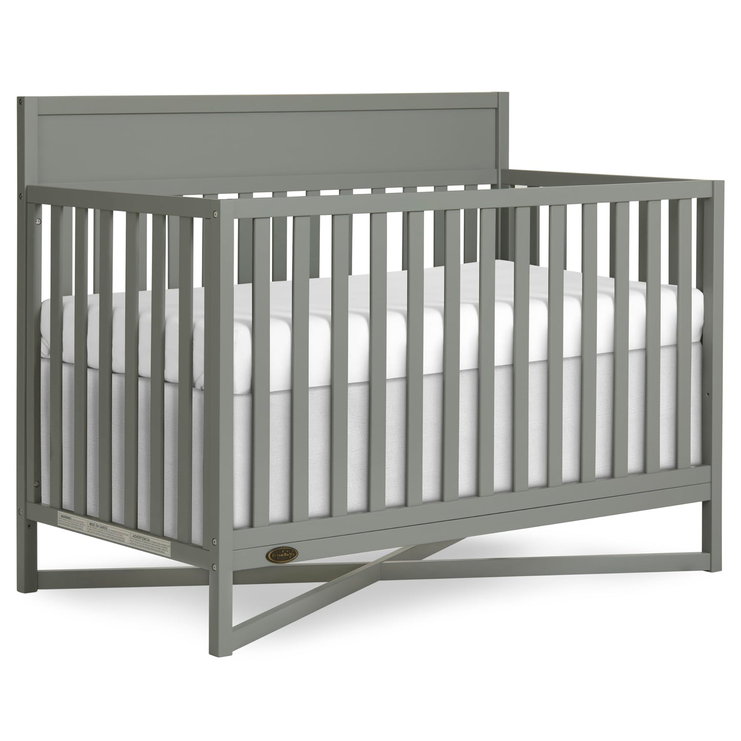 Dream On Me Owen 5-in-1 Convertible Full-Size Baby Crib in Sea Grass, GreenGuard Gold & JPMA, Converts to Toddler, Day, & Full-S