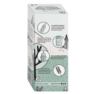 Legendairy Milk Honey Bear Straw Cup Silicone For Babies (Green), 8 Oz. Dishwasher Safe Baby Straw Cup, Food Grade Silicone, Hon