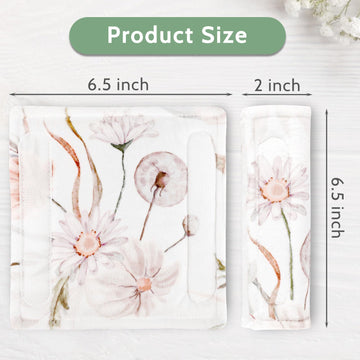 Caruili Carseat Strap Pads For Babies Girls, Double-Sided Use, Super Soft, Infant Car Seat Strap Covers, Seat Belt Covers For Ba