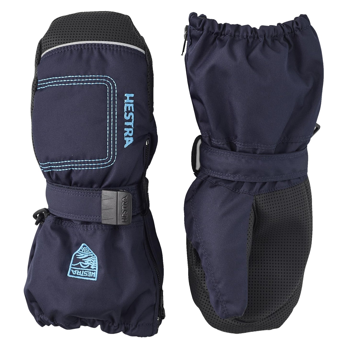 Hestra Mittens for Baby: Kids Zip Long Mitten with Primaloft Insulation, Dark Navy, 2