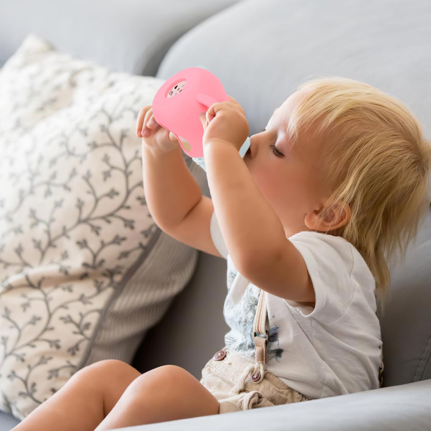 Audrwall Silicone Sleeves For Avent Natural Glass Baby Bottles, Bpa Free, Anti Breakage Baby Bottle Holder With Handles (Pink +