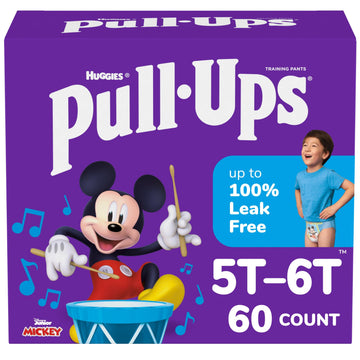 Pull-Ups Boys' Potty Training Pants, Size 5T-6T Training Underwear (46+ Lbs), 60 Count