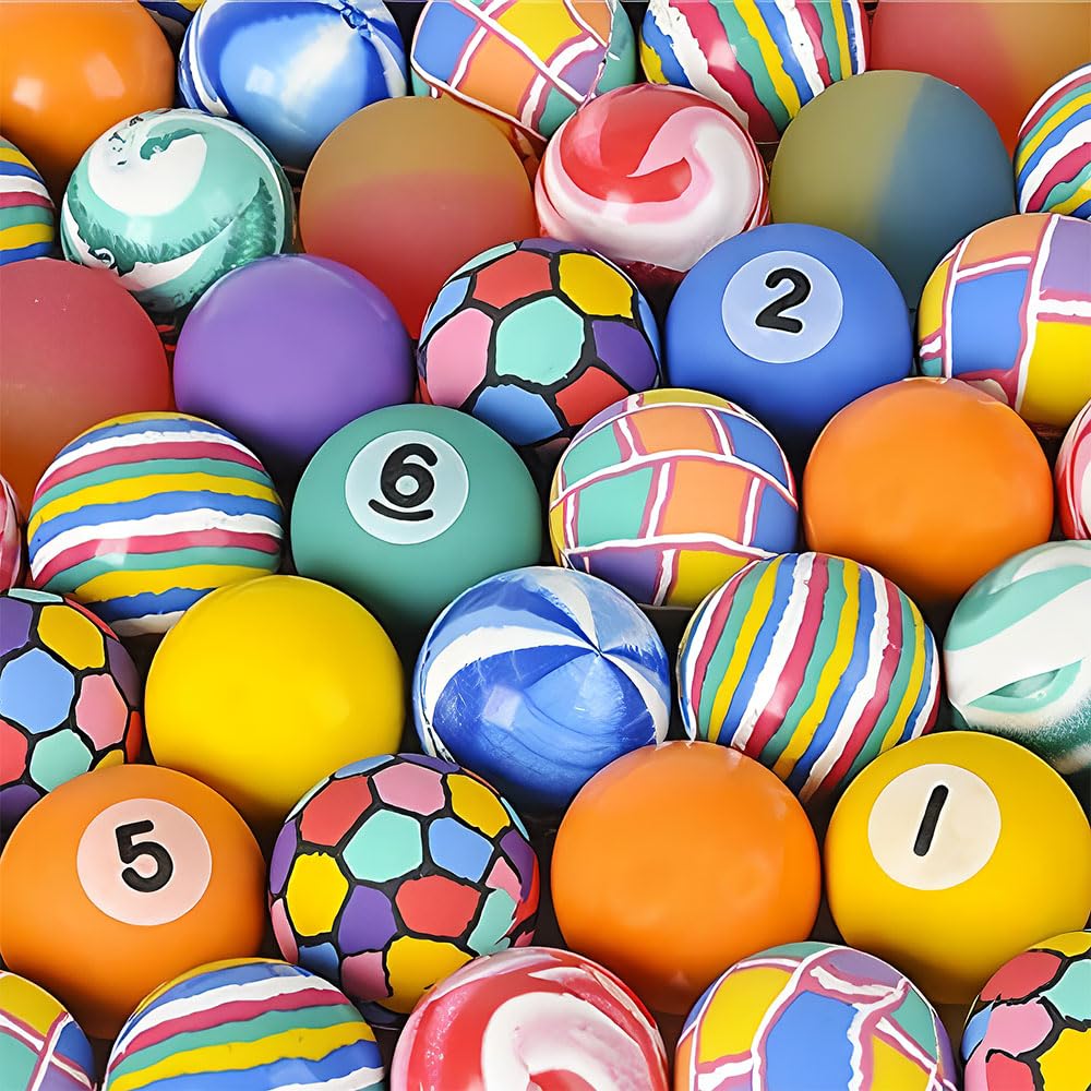 Rhode Island Novelty 45MM 1.75 Inch Hi Bounce Ball Assortment, 50 Balls per Order