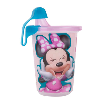 The First Years Take & Toss Disney Minnie Mouse Sippy Cups - Reusable Toddlers Cups With Lids - Kids Party Pack With 2 Travel Ca
