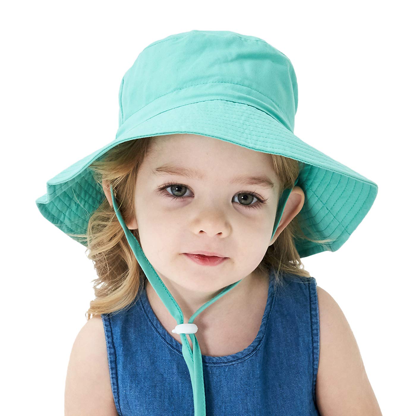 Baby Sun Hat Sun Protection Infant Bucket Hat Wide Brim Baby Boy Hats Adjustable Toddler Summer Swim Beach Cap 0-6 Months