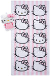 Jay Franco Hello Kitty Bath Towel & Bath Buddy Set - Bathtub Accessories - Includes 25 X 50 Inch Microfiber Towel 10 Inch And Wh