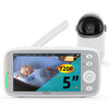 Taktark Baby Monitor, Hd 720P 5' Screen Baby Camera Monitors, Pan & Tilt, 2 Way Audio, Night Vision, Digital Zoom, Vox Sound De
