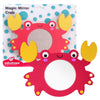 Edushape Magic Mirror - Shapes Crab Baby Mirror, Foam Bath Toys for Toddlers 1-3, Learning Cause & Effect, Cognitive Skills