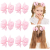 Choicbaby 3 Inches Hair Bows For Girls Pink Grosgrain Ribbon Pinwheel Hair Bows Clips Toddler Bows Hair Clips For Birthday Baby