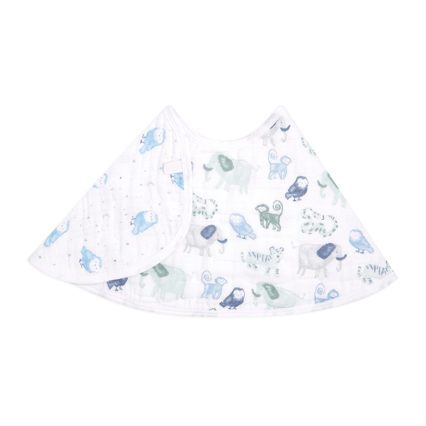 Aden + Anais Essentials Burpy Bib, 100% Cotton Muslin, Soft Absorbent 4 Layers, Multi-Use Burp Cloth And Bib, 22.5' X 11', Sin