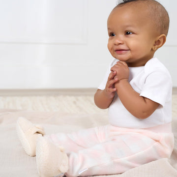 Gerber Baby Girl'S 4-Pack Microfleece Pants, Pink Gingham