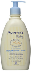 Aveeno Baby Daily Moisture Lotion, Fragrance Free, 12 Ounce (Pack Of 2)