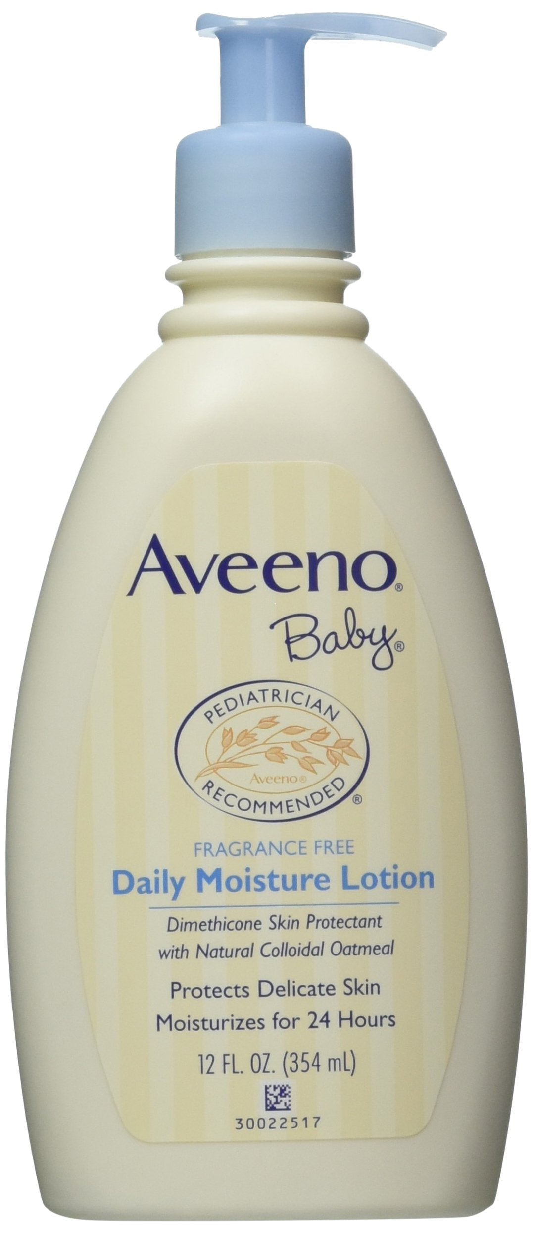 Aveeno Baby Daily Moisture Lotion, Fragrance Free, 12 Ounce (Pack Of 2)