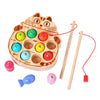 kidus Montessori Magnetic Wooden Fishing Game for Toddlers 1-3 Years Old,Fine Motor Skills Early Learning Eyes Hands Cooperation