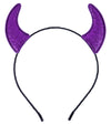 Bonnie Z. Leonardo Glitter Devil Horns Headband Black