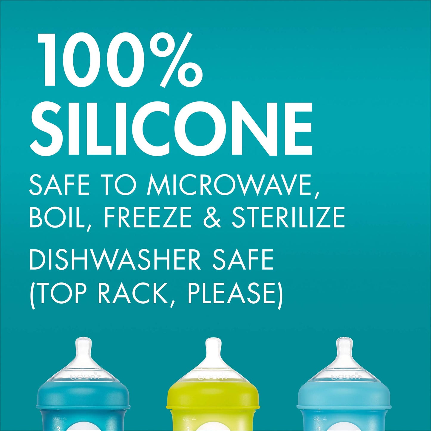 Boon Nursh Reusable Replacement Pouch With Collapsible Silicone Pouch Design - Everyday Baby Essentials - Stage 1 Slow Flow Bott