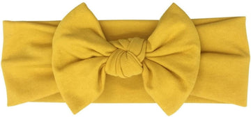 Babygiz Baby Girl Headbands-Infant,Toddler Cotton Handmade Hairbands With Bows Child Hair Accessories (Mustard)