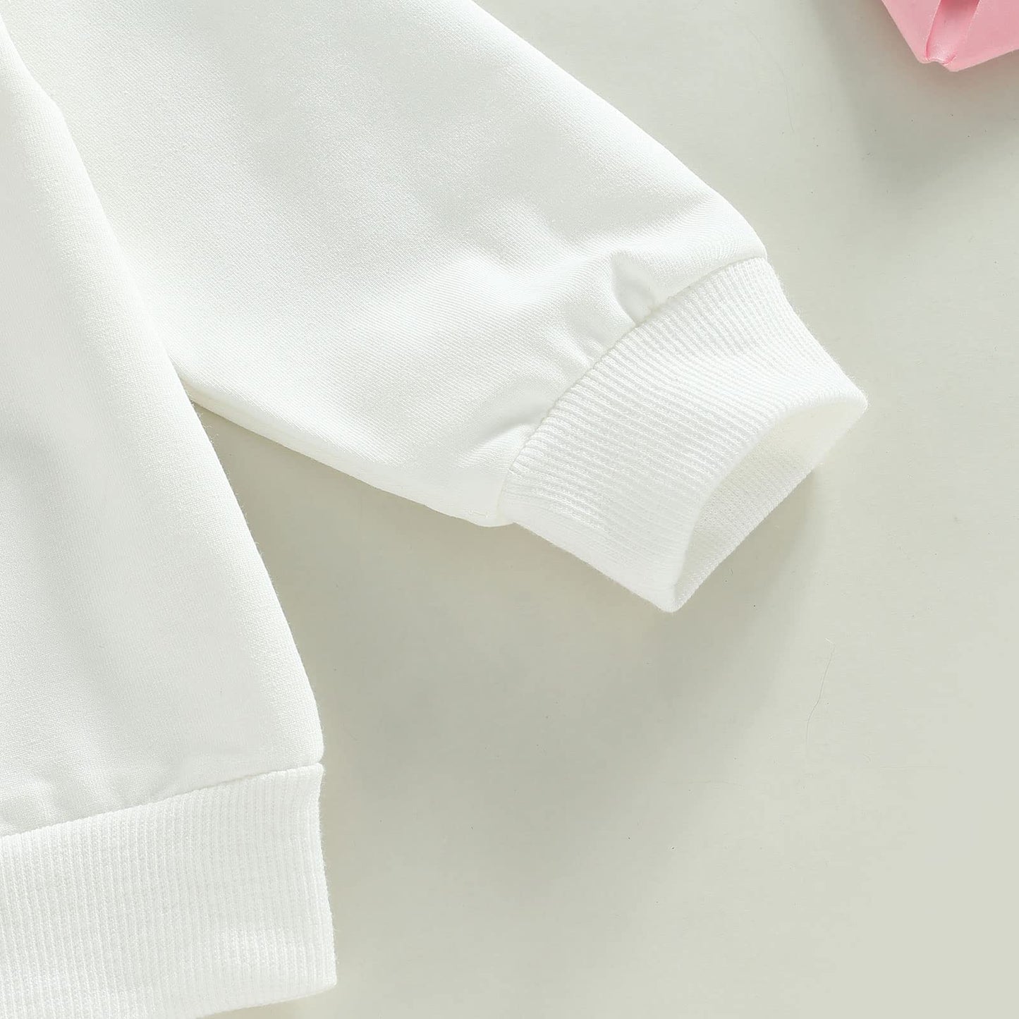 Iddolaka Toddler Baby Girls Valentines Day Outfits Long Sleeve Letter Sweatshirt Shirt Heart Flared Pants Spring Clothes (G-Whit