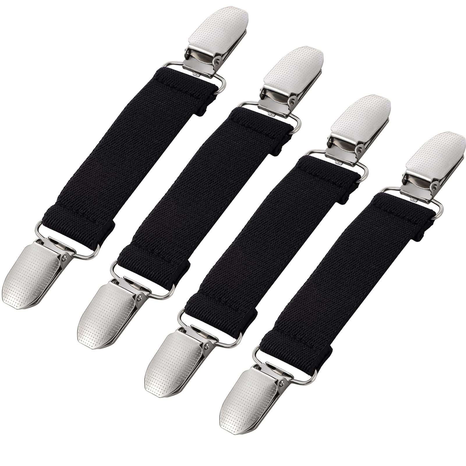 2 Pairs Winter Mitten Clips Elastic Stainless Steel Gloves Clips For Toddler, Kids, Baby And Adults Dress Clips Cinch Sweater Co