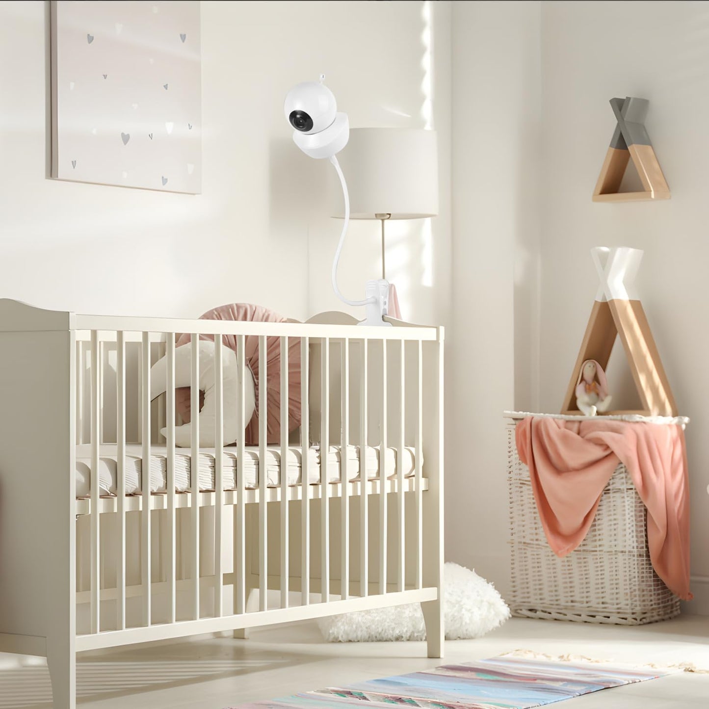 Flexible Baby Monitor Mount For Babysense V43/Hds2/V24R Video Baby Monitor, Gooseneck Baby Monitor Stand With Perfect View Angle