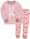 Vaenait Baby Toddler Kids Boys Girls Animal 100% Cotton Sleepwear Pajamas Set Rabbit Crew M