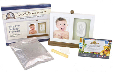 Plushible Bridging Miles With Smiles Casting Kit - Baby Keepsake & Dog Paw Print Kit For Newborn - Inkless Plaster For Foot & Ha