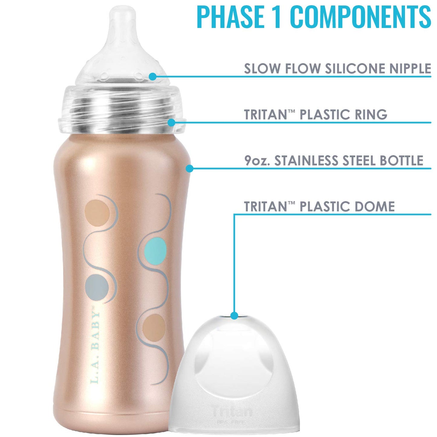 Stainless Steel Baby Bottle 9Oz Insulated Baby Bottle | Insulate Milk For 10+ Hours | Non-Toxic Food-Grade Stainless Steel & Foo