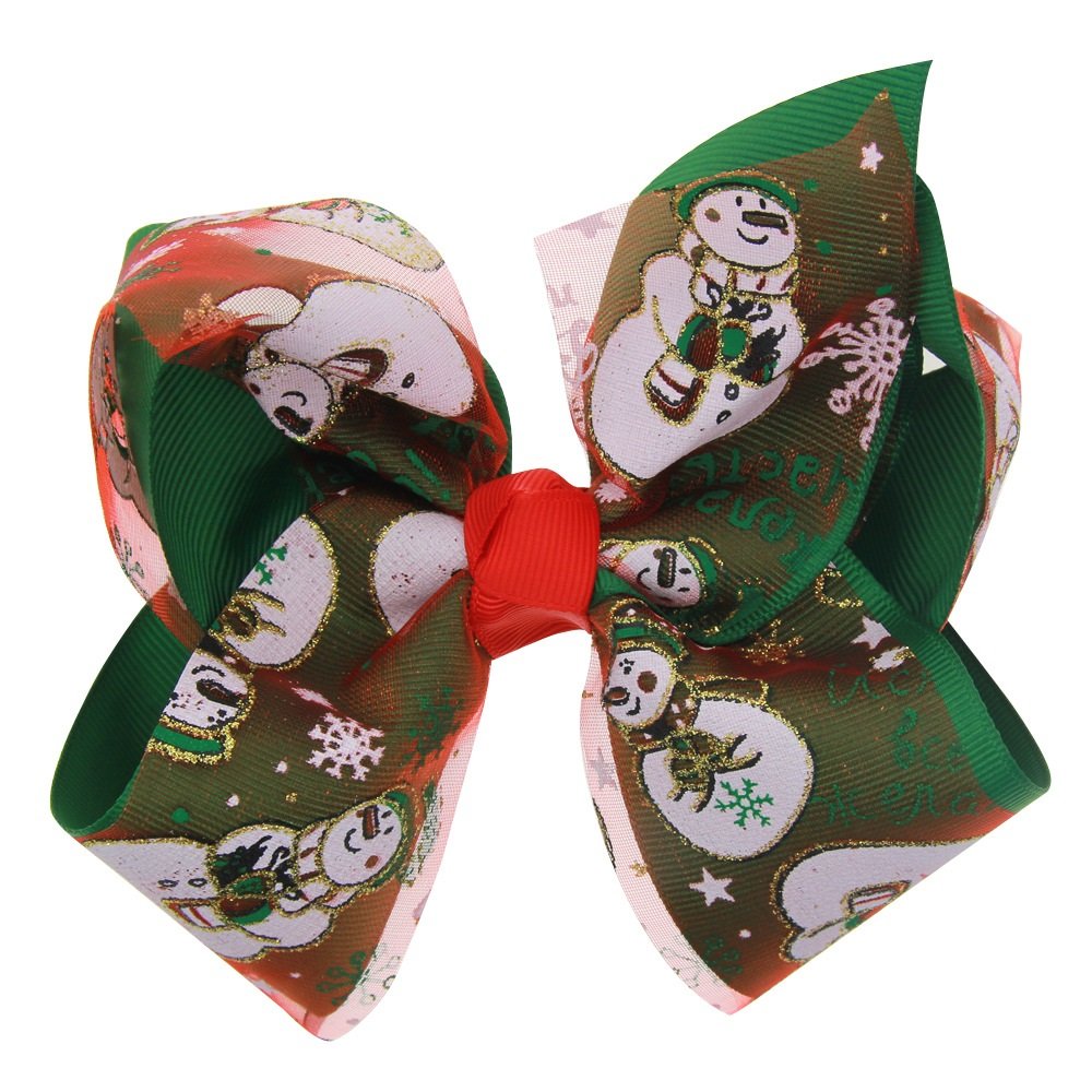 Himine 9Pcs Halloween Christmas Cartoon Bowknot Hairpin Accessories For Girls (Christmas-Set2)