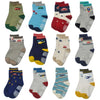 Skibeaut Toddler Socks 12 Pairs Non Slip Skid Socks For Kids Baby Girls Boys Grips 12-36 Months Cotton Crew Socks For 1-3 Years