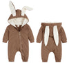 Agqt Baby Boys 1St Easter Outfit Halloween Bunny Costume Onesie Animal Jumpsuit Rabbit Ear Bodysuits One Piece Romper Hoodie Lig