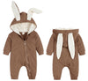Agqt Baby Boys Bunny Costume 1St Easter Outfit Onesie Halloween Animal Clothes One Piece Romper Rabbit Ear Hoodie Light Brown Si