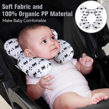 Kakiblin Baby Travel Pillow For Head And Neck, Upgraded Baby Support Pillow, Baby Neck Pillows For Car Seat,Pushchair,Travel, Gr