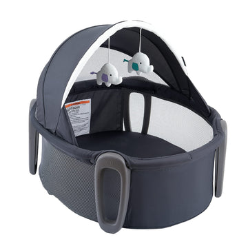Pamo Babe Portable Bassinet And Play Space Baby Dome With Toys And Canopy Travel Crib For Newborn