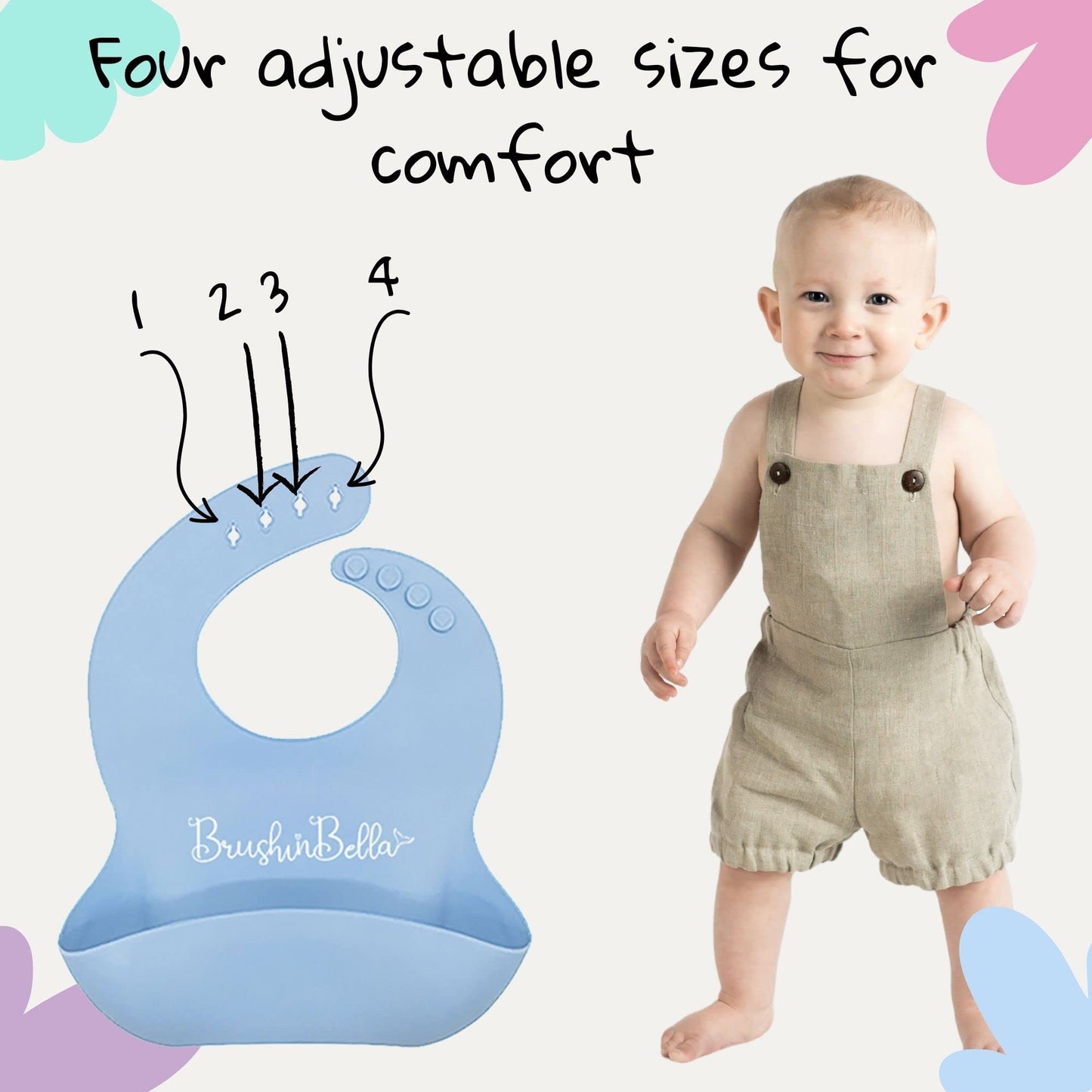 Brushinbella Baby Feeding Supplies - Complete Baby Feeding Set With Baby Plate, Baby Spoons First Stage, Silicone Bib And Snack