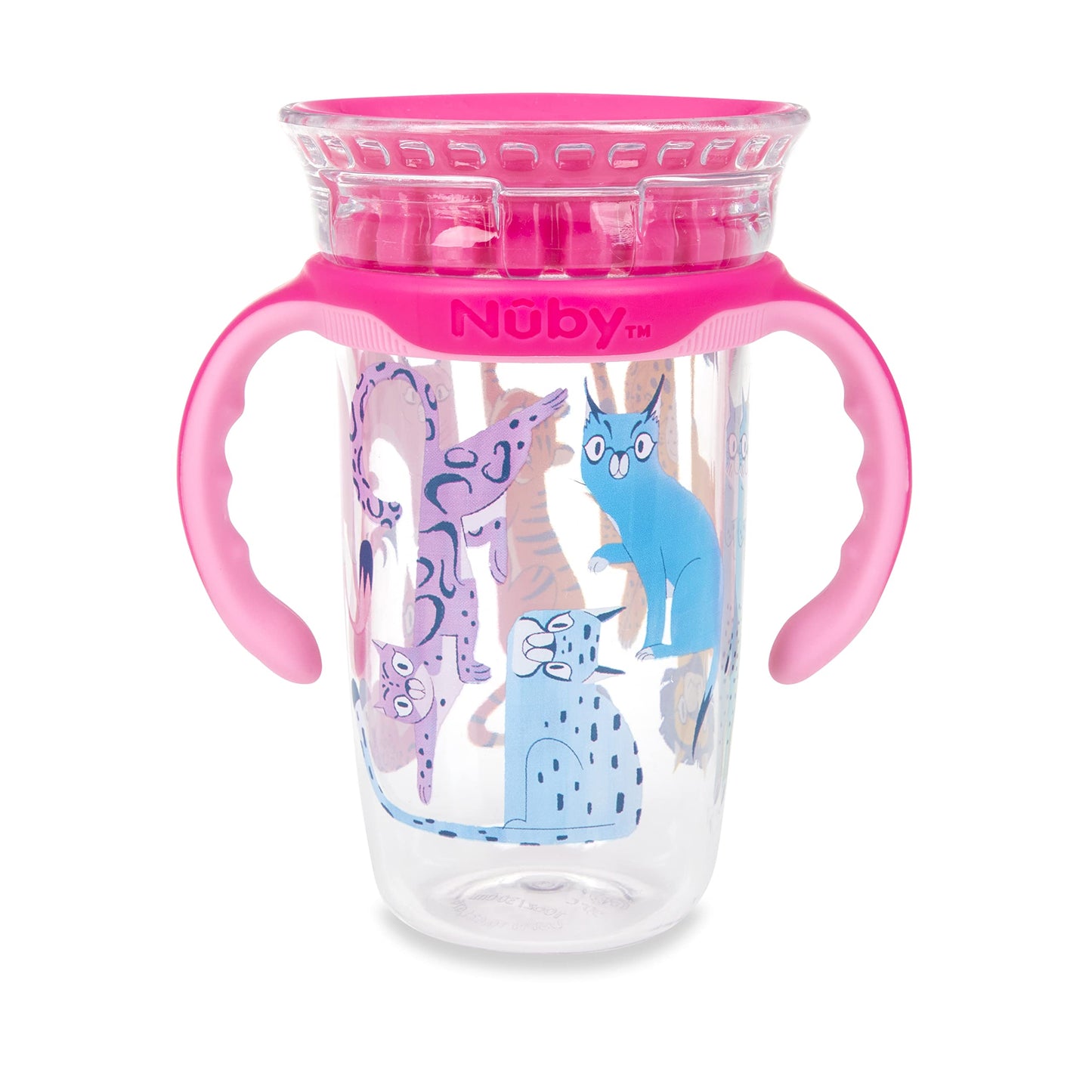 Nuby 2-Handle 360 10 Oz Tritan Cup, Colors/Prints May Vary
