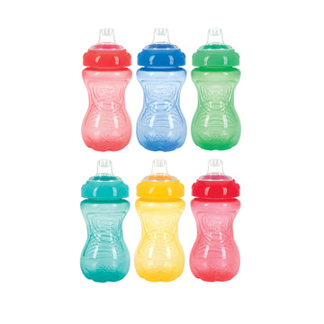 Nuby No-Spill Gripper Cup, Sippy Cup For Baby And Toddler, 10 Ounce, Colors May Vary, 5'