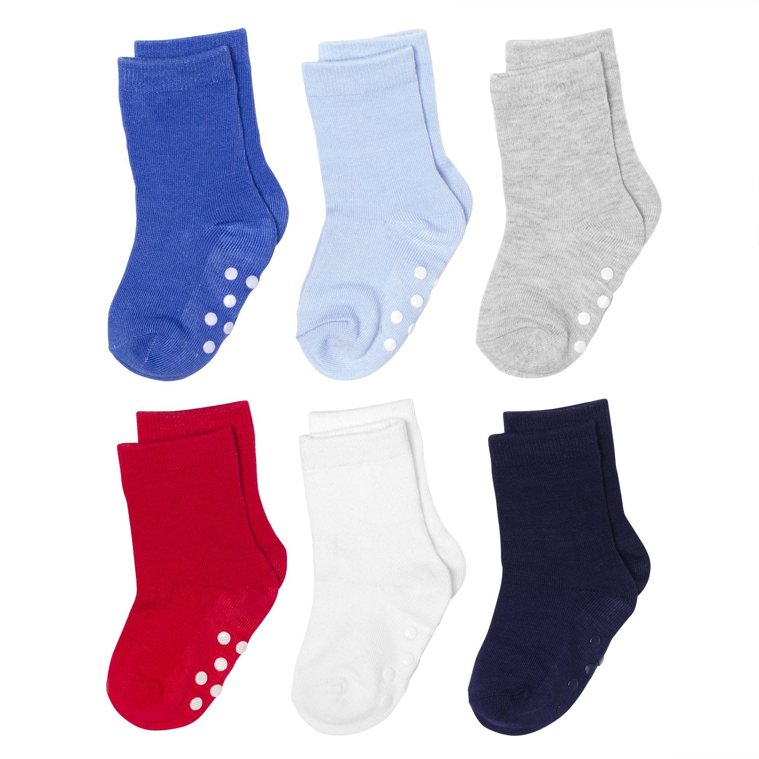 Silky Toes Baby Boy Girl Infant Socks 6Pk (12-18M, Basic Multi Boys (6 Pairs))