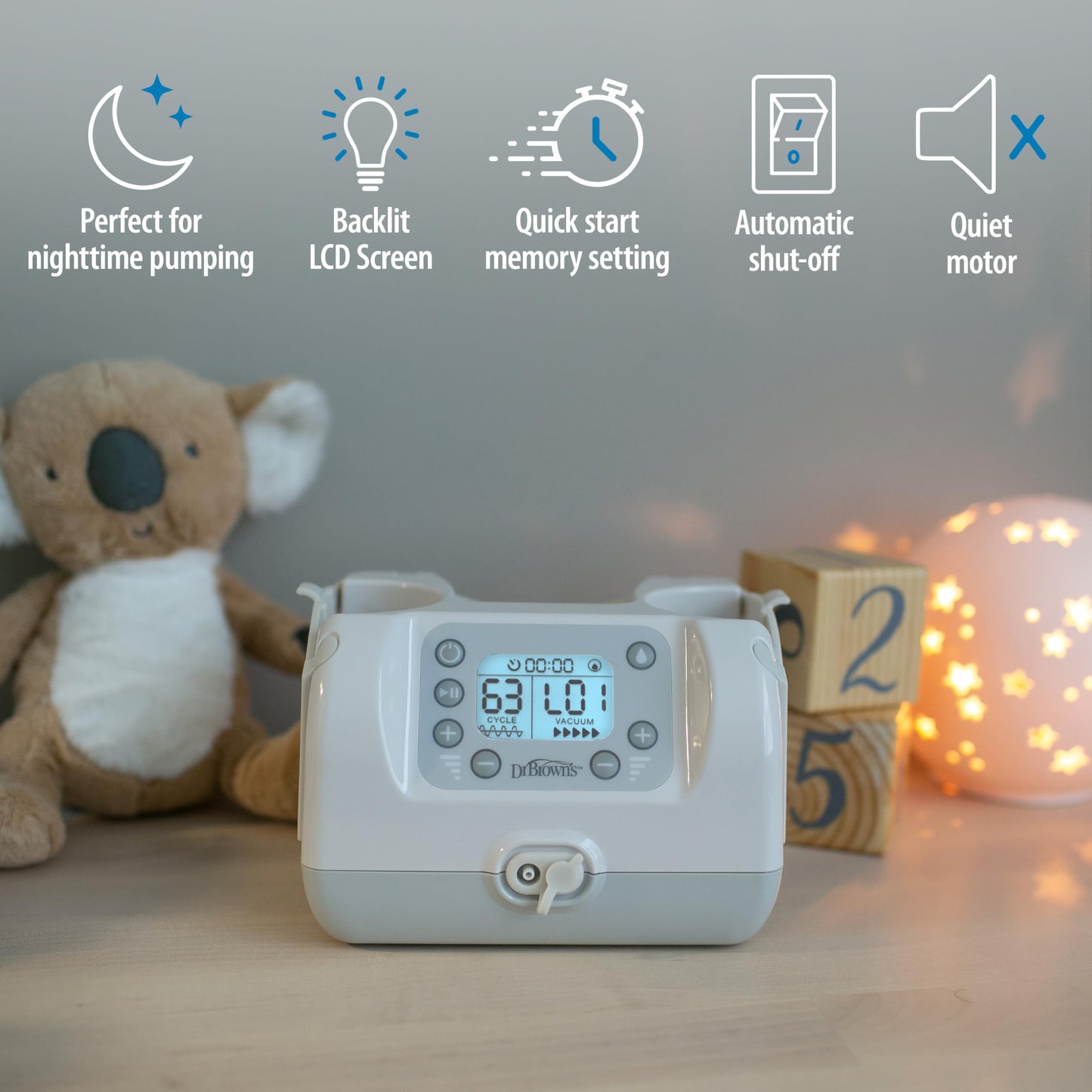 Dr. Brown'S Customflow Hospital Strength Double Electric Breast Pump With Adjustable Settings, Includes Breast Milk Collection B