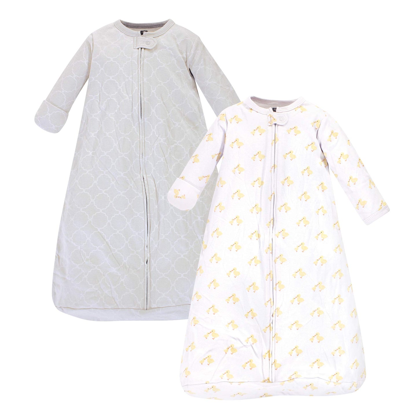 Hudson Baby Unisex Baby Cotton Long-Sleeve Wearable Sleeping Bag, Sack, Blanket, Duck, 3-9 Months
