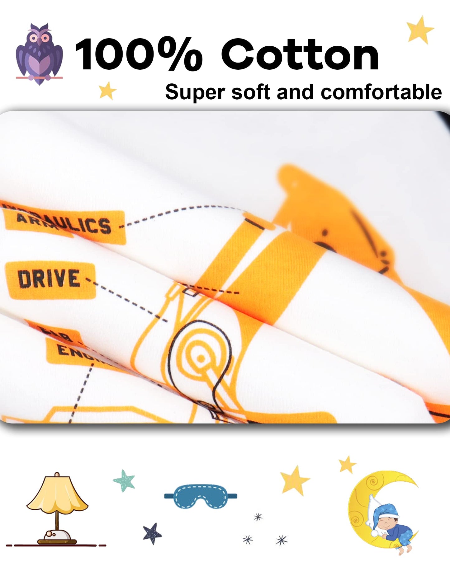 Daughter Queen Boys Pajamas 18-24 Months Summer Pjs Excavator Pj Sets Baby Toddler Cotton Short Sleeve Sleepwear Jammies Constru