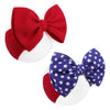 Oneninedream Patriotic 4Th Of July Hair Accessories For Baby Girls: Toddler Headband With American Flag Bow, White Stars In Red,