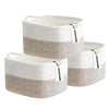Davihomi 3Pack Small Woven Cotton Rope Basket For Organizing, Gift Baskets For Handles, Empty Gift Baskets, Toy Basket For Bins|