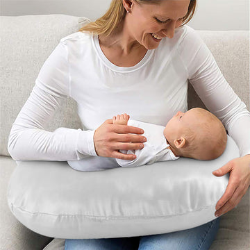 Pro Goleem Satin Nursing Pillow Cover 2 Pack Soft Silk Feeling Feeding Pillow Slipcover For Breastfeeding Moms Fits Standard Inf
