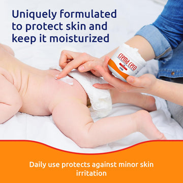 Crema Cero Diaper Rash Cream For Baby With Zinc Oxide And Calendula - High-Strength Diaper Cream For Quick Relief And Protection