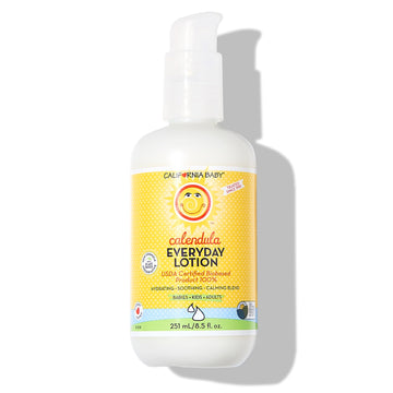 California Baby Calendula Lotion | 100% Plant-Based | Very Soothing Baby Lotion For Sensitive Skin | Lavender Kids Lotion | Alle
