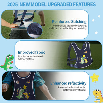 2025 New Safety Harness For Big Kids (6-12Yrs) With Autism Special Needs Adhd/Asd, Teens Youth Vest Walking Harness With Grab Ha
