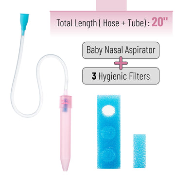 Mr. Pen- Baby Nasal Aspirator With 3 Extra Hygiene Filters, Pink, Nasal Aspirator For Baby, Nasal Suction For Babies, Nose Aspir