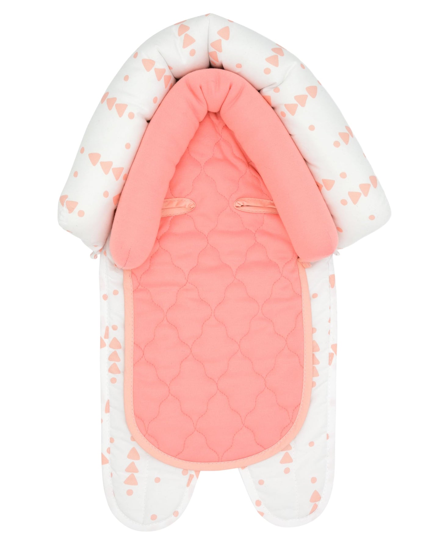 GoldBug Baby & Toddler 2-in-1 Car Seat Head Support + Strap Covers - Raindrop